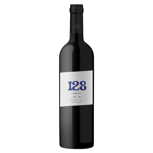 Vino rosso 128 merlot senza alcol 0,0%