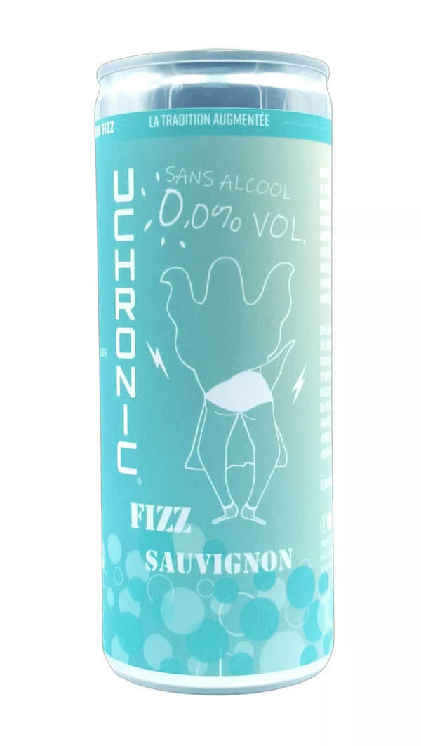 Vin effervescent Sauvignon Fizz Zéro UCHRONIC sans alcool 0,0% - Cannette