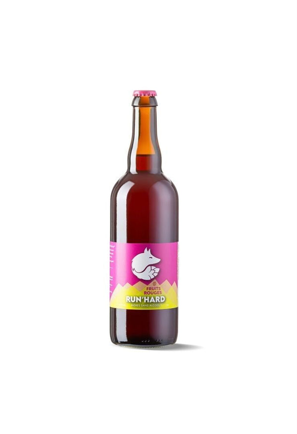 Birra di frutta rossa 75cl Run'hard senza alcol 0,4%