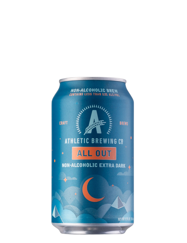 Bière Athletic Brewing All Out Extra Dark sans alcool 0,4% Sanzalc, cave sans alcool pour adultes décomplexés