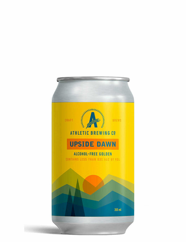 Bière Athletic Brewing Upside Dawn sans alcool 0,5% Sanzalc, cave sans alcool pour adultes décomplexés