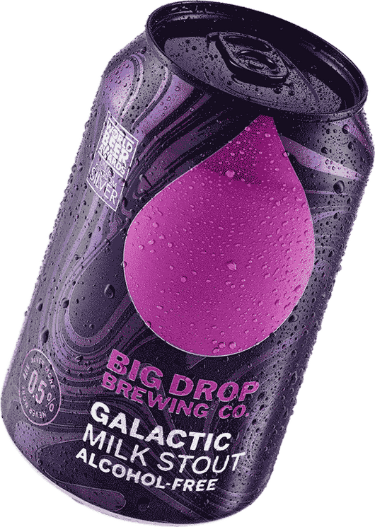 Bière Big Drop Galactic Milk Stout 0,5% sans alcool 🥂 Sanzalc, la cave sans alcool et sans complexe