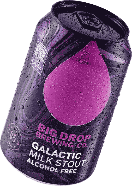 Bière Big Drop Galactic Milk Stout 0,5% sans alcool 🥂 Sanzalc, la cave sans alcool et sans complexe