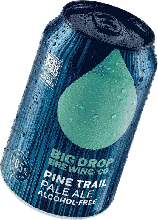 Bière Big Drop Pine Trail Pale Ale 0,5% sans alcool 🥂 Sanzalc, la cave sans alcool et sans complexe
