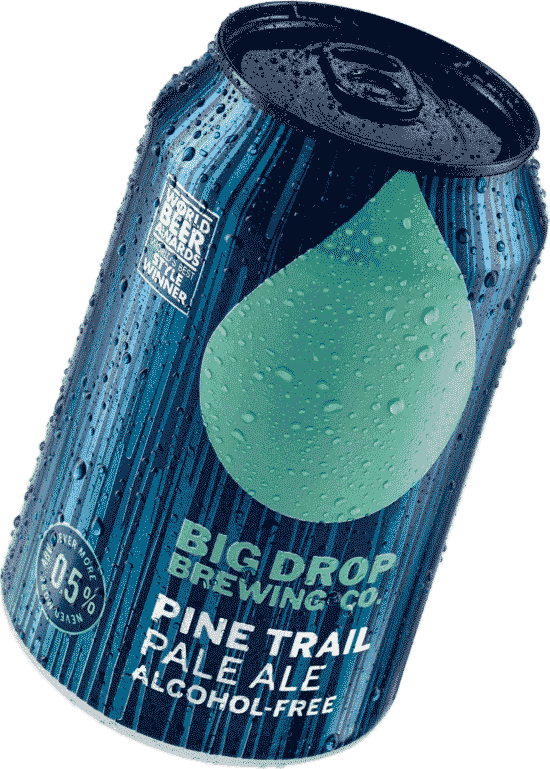 Bière Big Drop Pine Trail Pale Ale 0,5% sans alcool 🥂 Sanzalc, la cave sans alcool et sans complexe