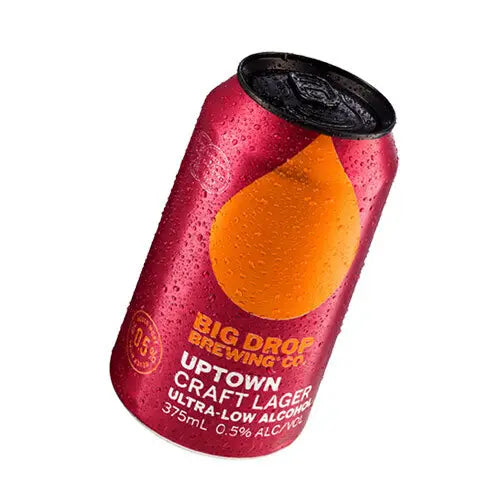 Bière Big Drop Uptown Lager 0,5% sans alcool 🥂 Sanzalc, la cave sans alcool et sans complexe
