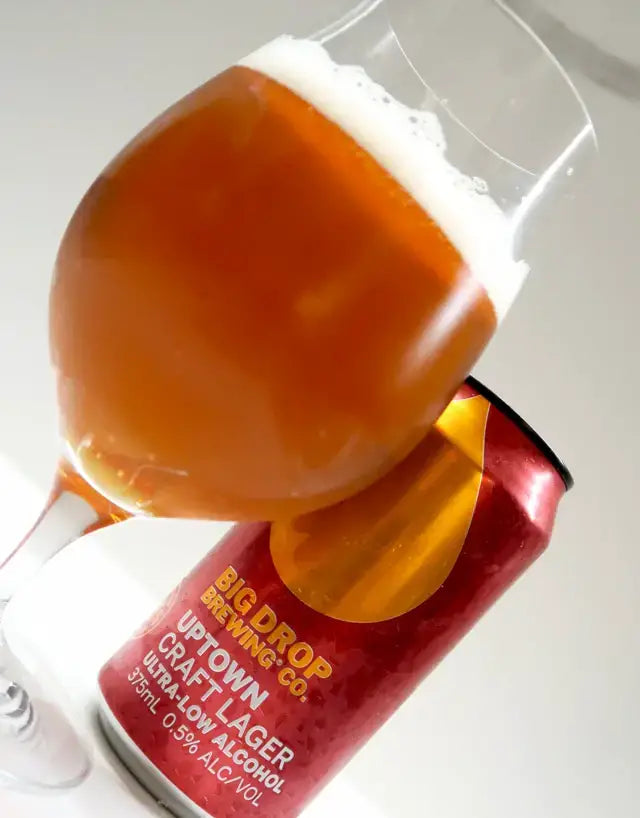 Bière Big Drop Uptown Lager 0,5% sans alcool 🥂 Sanzalc, la cave sans alcool et sans complexe