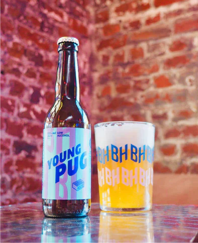 Bière Brique House Young Pug IPA 0,0% sans alcool 🥂 Sanzalc, la cave sans alcool et sans complexe