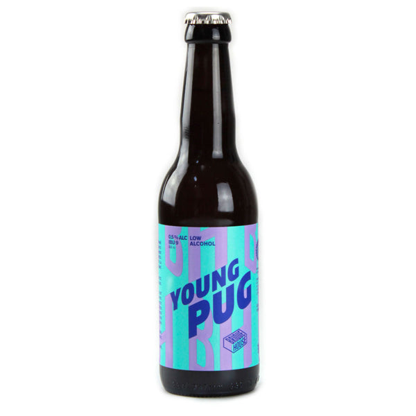 Bière Brique House Young Pug IPA 0,0% sans alcool 🥂 Sanzalc, la cave sans alcool et sans complexe