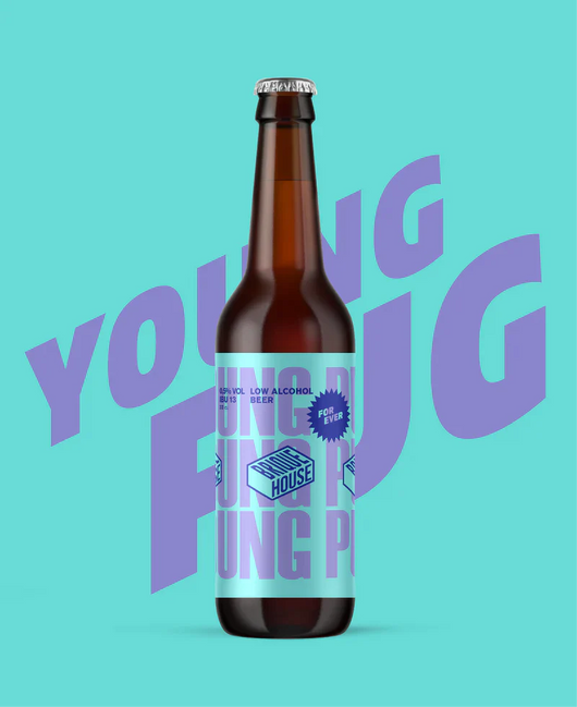 Bière Brique House Young Pug IPA 0,0% sans alcool 🥂 Sanzalc, la cave sans alcool et sans complexe