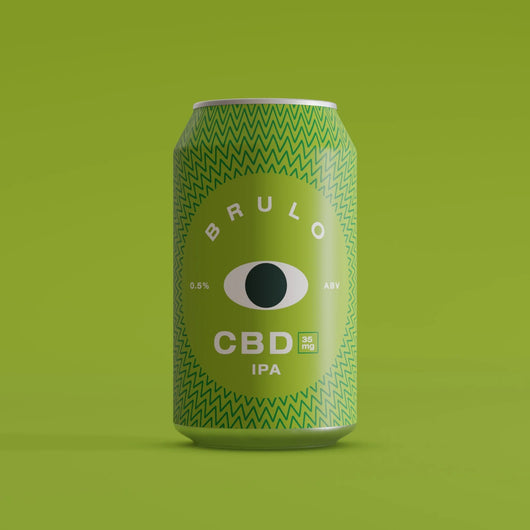 Bière Brulo CBD IPA sans alcool 0.5% Sanzalc, cave sans alcool pour adultes décomplexés