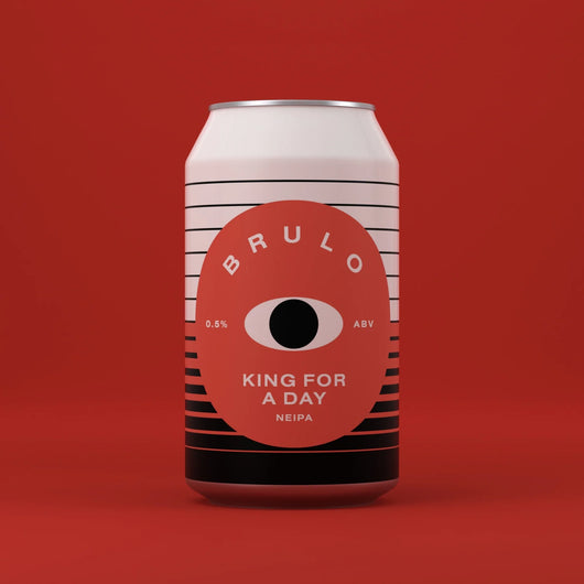 Bière Brulo King for a Day NEIPA 0,5% sans alcool Sanzalc, cave sans alcool pour adultes décomplexés