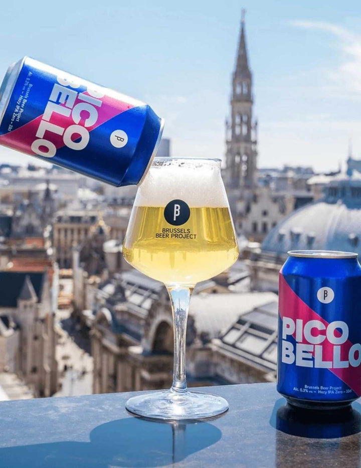 Bière Brussels Beer Project Pico Bello 0.3% sans alcool Sanzalc, cave sans alcool pour adultes décomplexés