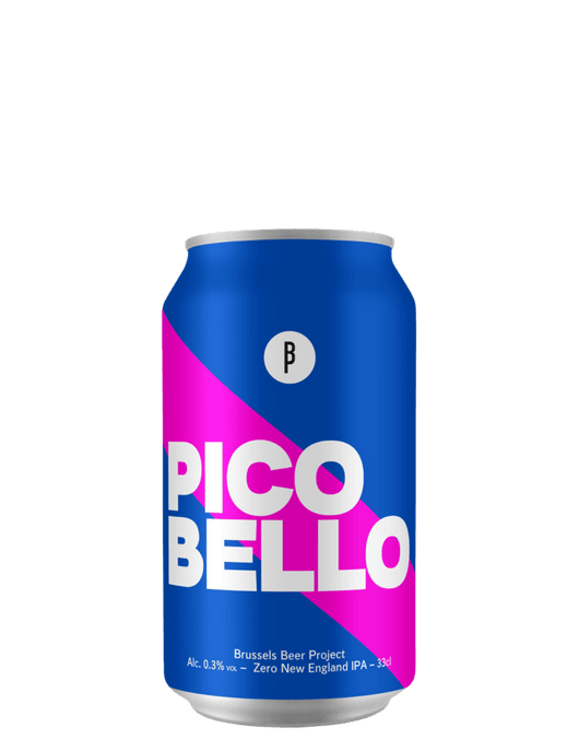 Bière Brussels Beer Project Pico Bello 0.3% sans alcool Sanzalc, cave sans alcool pour adultes décomplexés