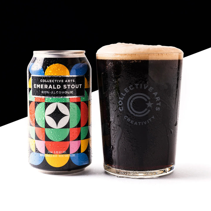 Bière Collective Arts Emerald Stout sans alcool 0,4% Sanzalc, cave sans alcool pour adultes décomplexés