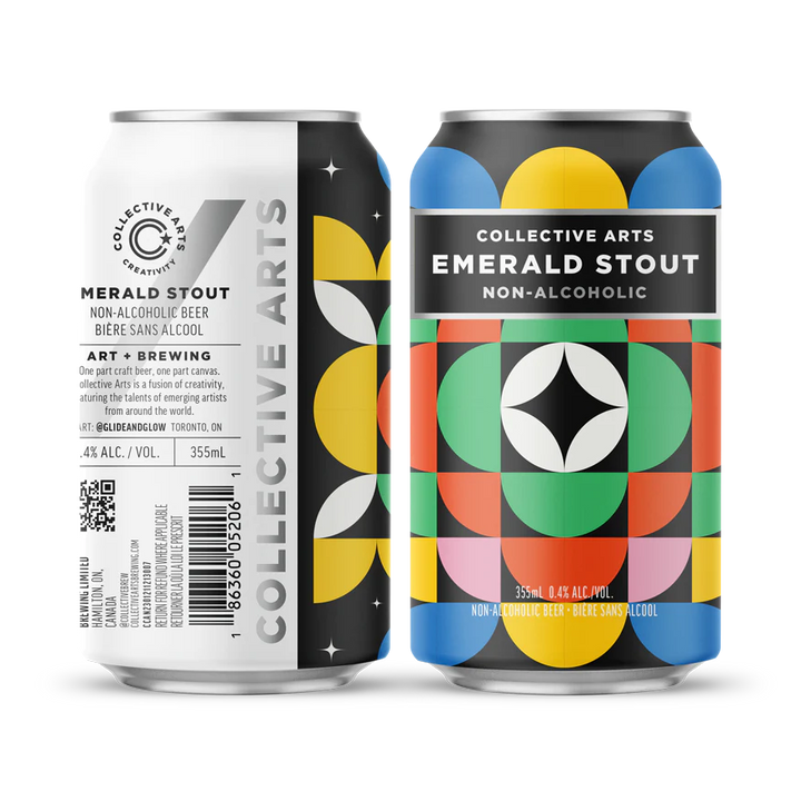 Bière Collective Arts Emerald Stout sans alcool 0,4% Sanzalc, cave sans alcool pour adultes décomplexés