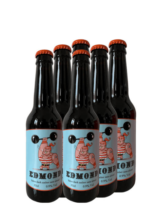 Bière Edmond dark amber 0,5% sans alcool 🥂 Sanzalc, la cave sans alcool et sans complexe