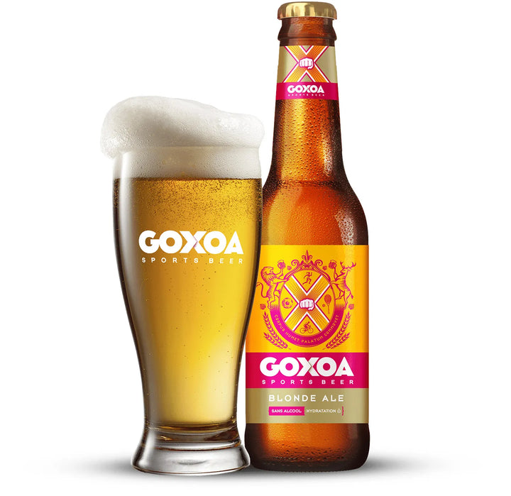 Bière Goxoa Blonde Ale bouteille 33cl - 0,3% sans alcool Sanzalc, cave sans alcool pour adultes décomplexés