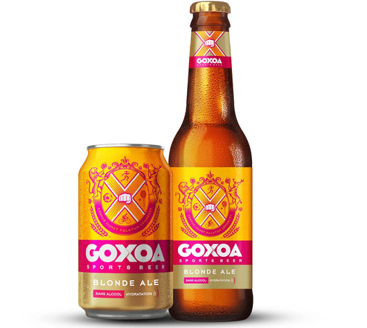 Bière Goxoa Blonde Ale cannette 0,3% sans alcool Sanzalc, cave sans alcool pour adultes décomplexés