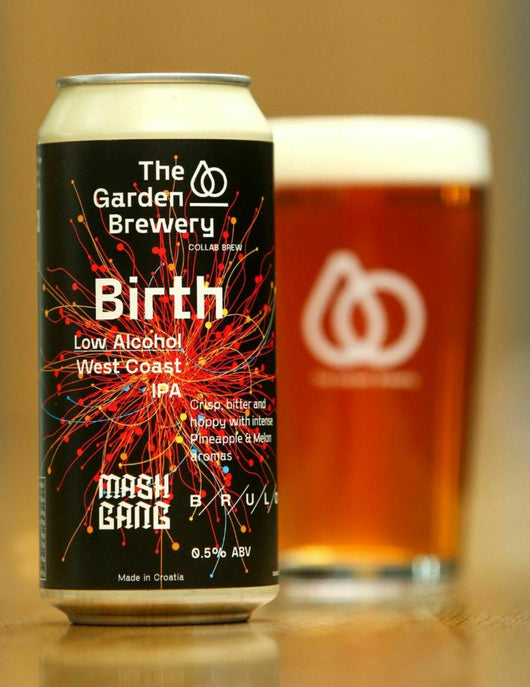 Bière The Garden Brewery - Birth IPA sans alcool 0.5% Sanzalc, cave sans alcool pour adultes décomplexés