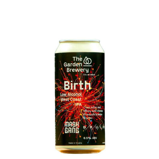 Bière The Garden Brewery - Birth IPA sans alcool 0.5% Sanzalc, cave sans alcool pour adultes décomplexés