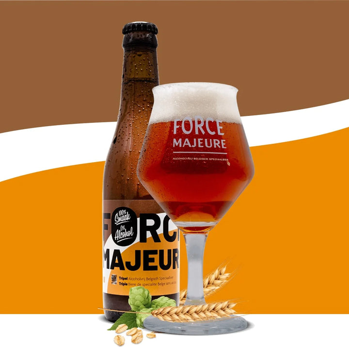 Bière Tripel Force Majeure 0,4% sans alcool Sanzalc, cave sans alcool pour adultes décomplexés