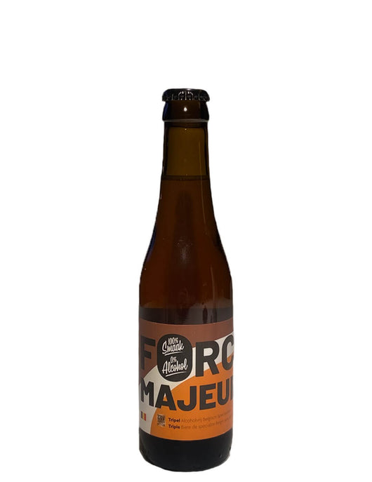 Bière Tripel Force Majeure 0,4% sans alcool Sanzalc, cave sans alcool pour adultes décomplexés