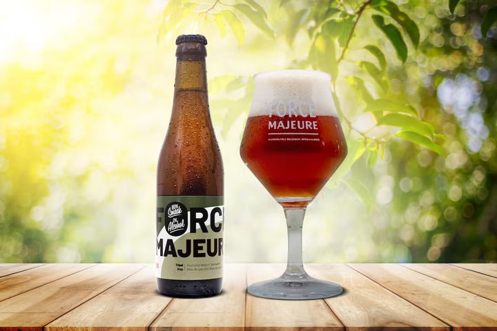 Bière Tripel Hop Force Majeure 0,4% sans alcool Sanzalc, cave sans alcool pour adultes décomplexés