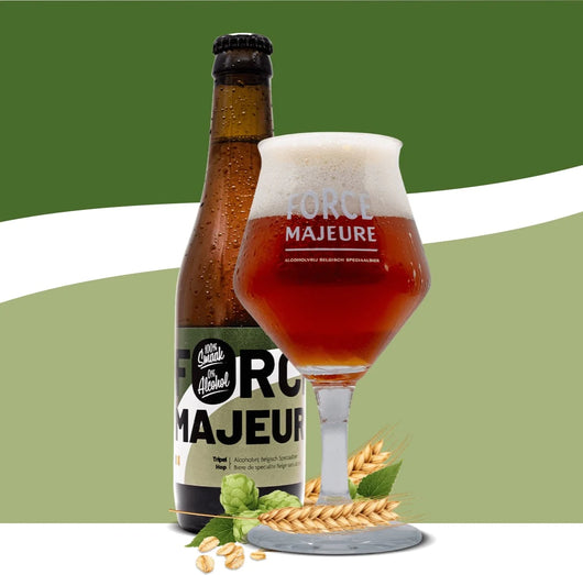 Bière Tripel Hop Force Majeure 0,4% sans alcool Sanzalc, cave sans alcool pour adultes décomplexés