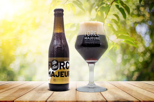 Bière brune Force Majeure 0% sans alcool Sanzalc, cave sans alcool pour adultes décomplexés