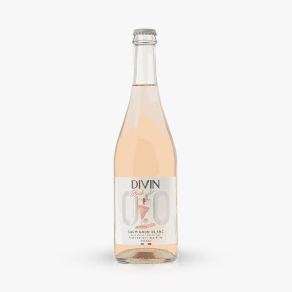 Effervescent Blush Sauvignon blanc Divin sans alcool 0,0% Sanzalc, cave sans alcool pour adultes décomplexés