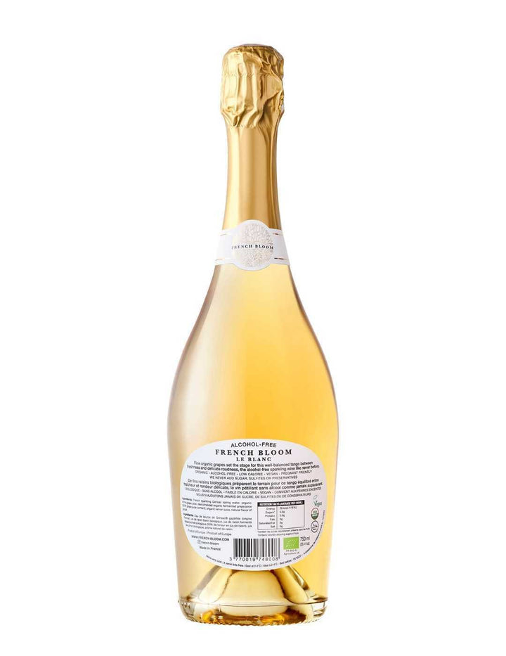 Effervescent French Bloom blanc 0.0% sans alcool Sanzalc, cave sans alcool pour adultes décomplexés