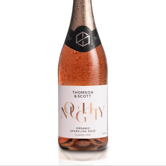 Effervescent Noughty rosé 0.0% sans alcool Sanzalc, cave sans alcool pour adultes décomplexés