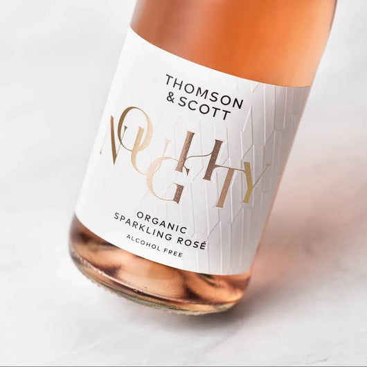 Effervescent Noughty rosé 0.0% sans alcool Sanzalc, cave sans alcool pour adultes décomplexés