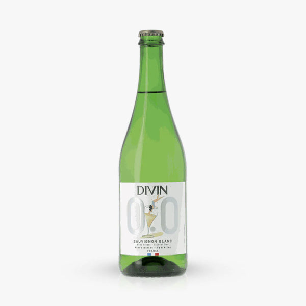 Effervescent Sauvignon blanc Divin sans alcool 0,0% Sanzalc, cave sans alcool pour adultes décomplexés