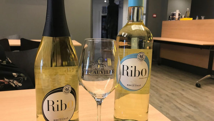 Effervescent blanc d'Alsace Ribo sans alcool 0,5% Sanzalc, cave sans alcool pour adultes décomplexés