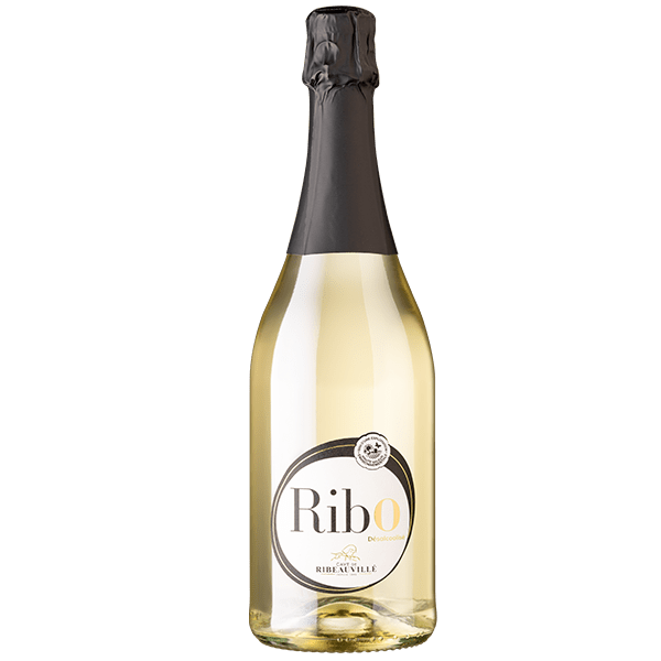 Effervescent blanc d'Alsace Ribo sans alcool 0,5% Sanzalc, cave sans alcool pour adultes décomplexés