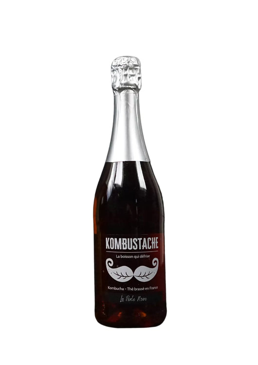 Kombucha La Perle Noire de Kombustache Bio 0.0% sans alcool - 75 cl Sanzalc, cave sans alcool pour adultes décomplexés