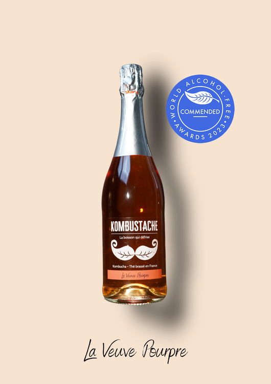 Kombucha La Veuve Pourpre de Kombustache Bio 0.0% sans alcool - 75 cl Sanzalc, cave sans alcool pour adultes décomplexés