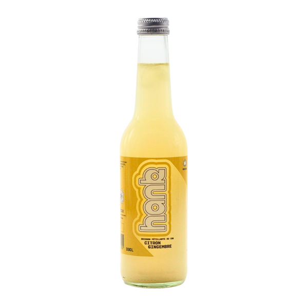 Limonade Hank au CBD Bio saveur Citron & Gingembre Sanzalc, cave sans alcool pour adultes décomplexés