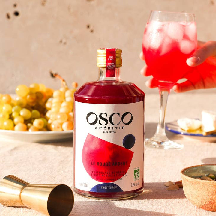 OSCO Le Rouge Ardent Bio 0,0% sans alcool Sanzalc, cave sans alcool pour adultes décomplexés