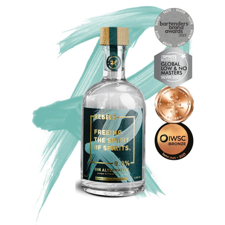 Rebels 0.0% Gin Alternative sans alcool Sanzalc, cave sans alcool pour adultes décomplexés