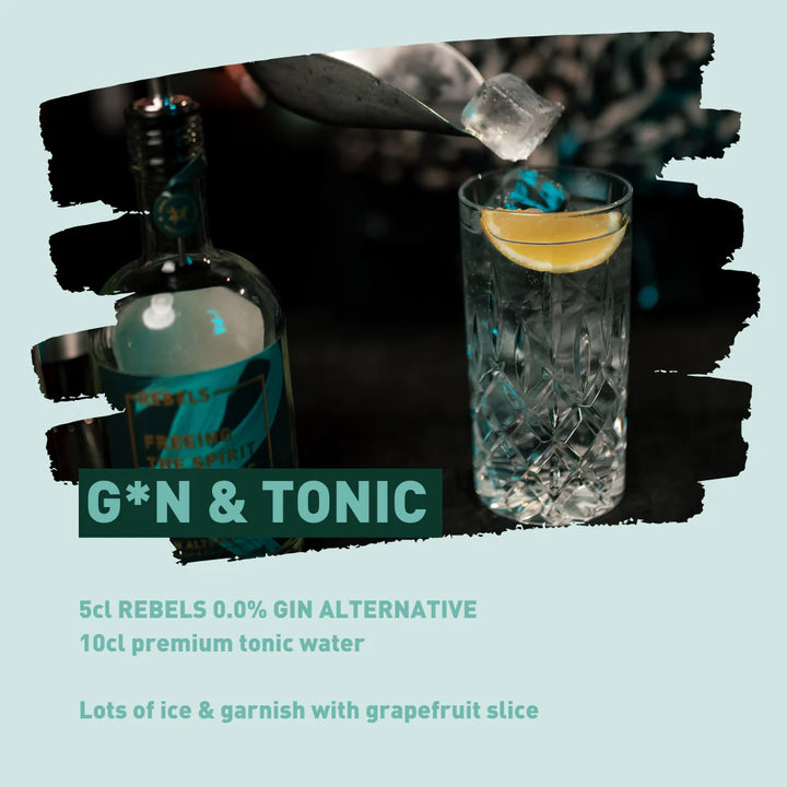 Rebels 0.0% Gin Alternative sans alcool Sanzalc, cave sans alcool pour adultes décomplexés