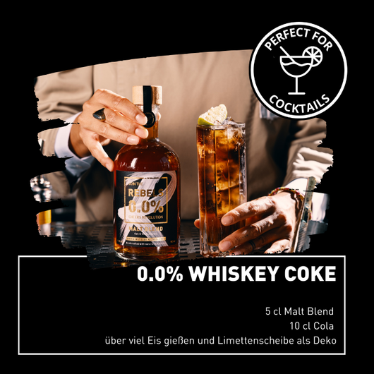 Rebels 0.0% Whisky Alternative sans alcool Sanzalc, cave sans alcool pour adultes décomplexés