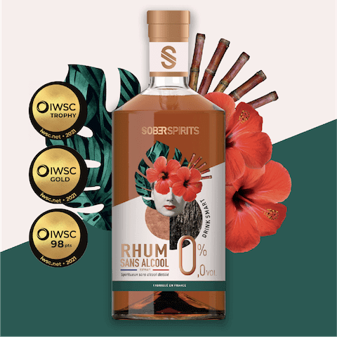 Spiritueux sans alcool SOBER RHUM 0.0% 🥂 Sanzalc, la cave sans alcool et sans complexe