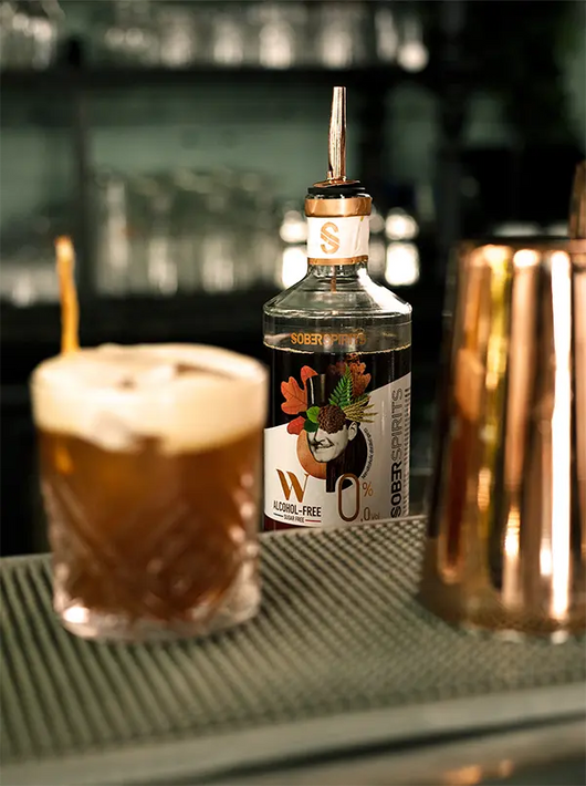 Sober Spirits W 0.0% - Alternative au Whisky Bourbon Sanzalc, cave sans alcool pour adultes décomplexés