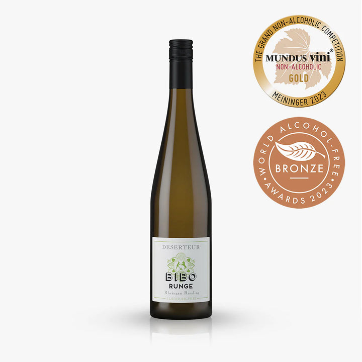 Vin blanc Déserteur Riesling BIBO RUNGE sans alcool 0,5% Sanzalc, cave sans alcool pour adultes décomplexés