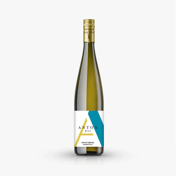 Vin blanc Pinot Grigio Free ANTON sans alcool 0,5% Sanzalc, cave sans alcool pour adultes décomplexés