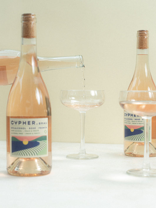 Vin rosé CYPHER sans alcool 0,0% Sanzalc, cave sans alcool pour adultes décomplexés