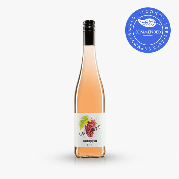 Vin rosé NoLimit Daniel Mattern sans alcool 0,5% Sanzalc, cave sans alcool pour adultes décomplexés